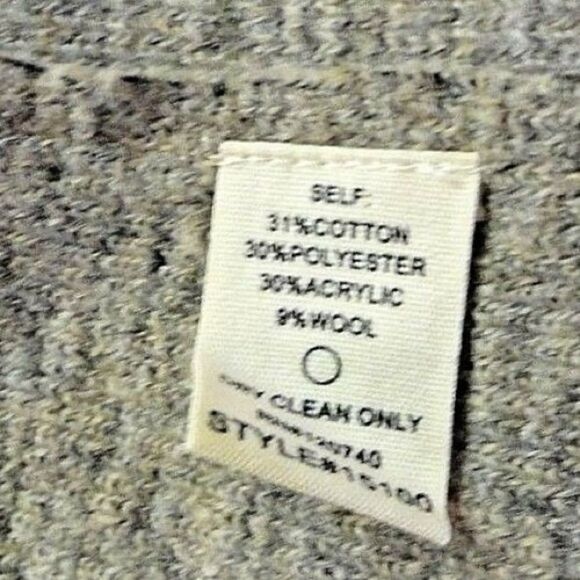 Mystree wrap w/ blanket stitching wool blend sz L - Picture 3 of 5